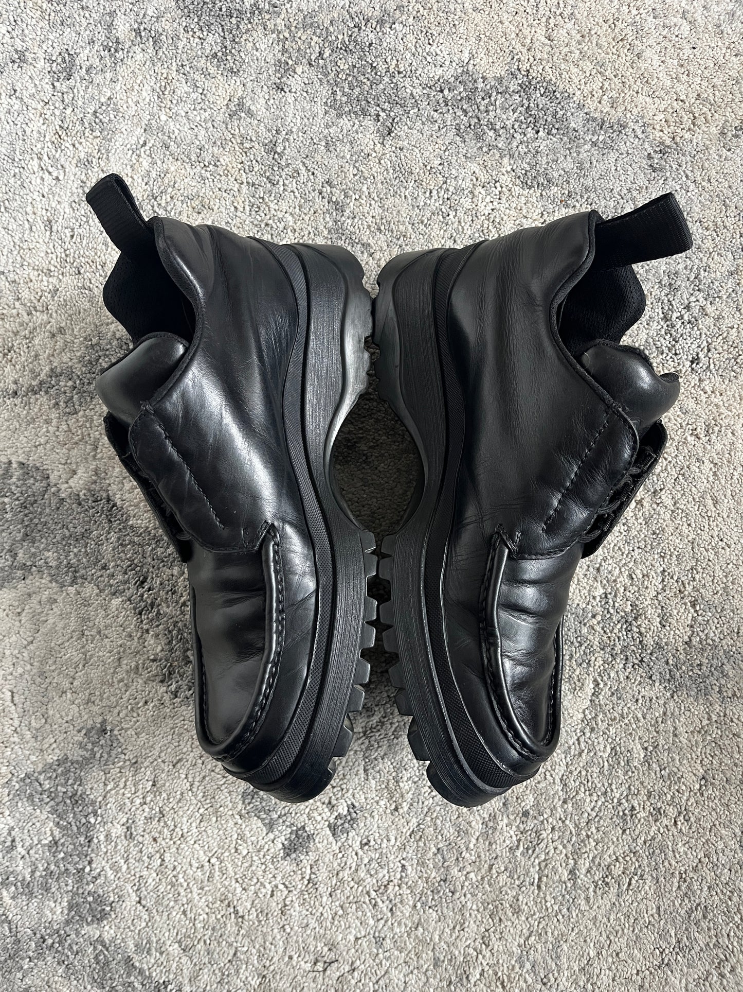 Prada 2000's leather combats low shoes