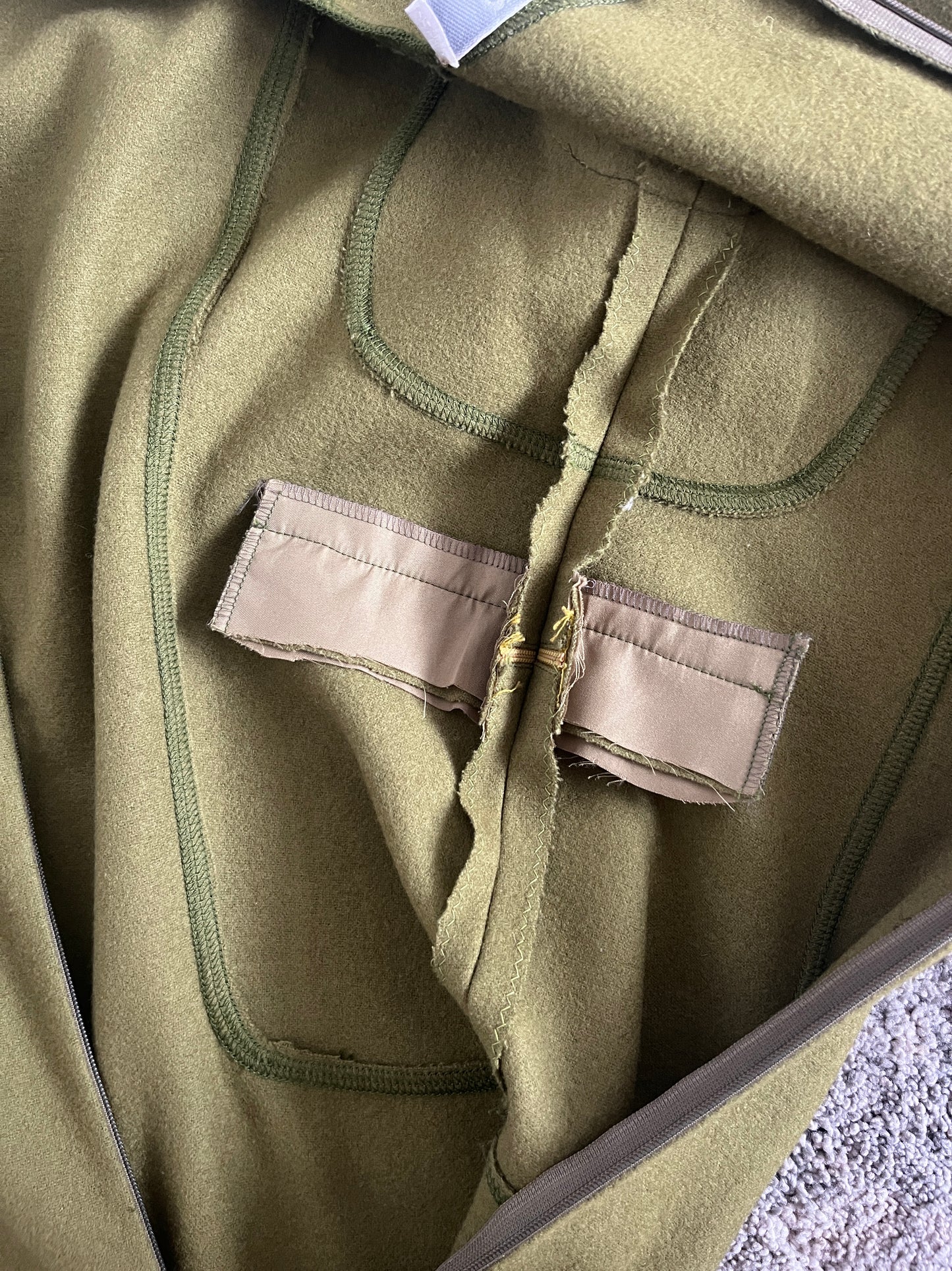Miu Miu 1999 wool pistache dress