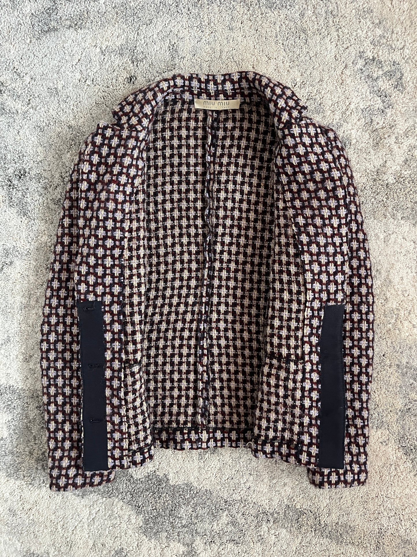 Miu Miu FW2000 wool jacquard blazer