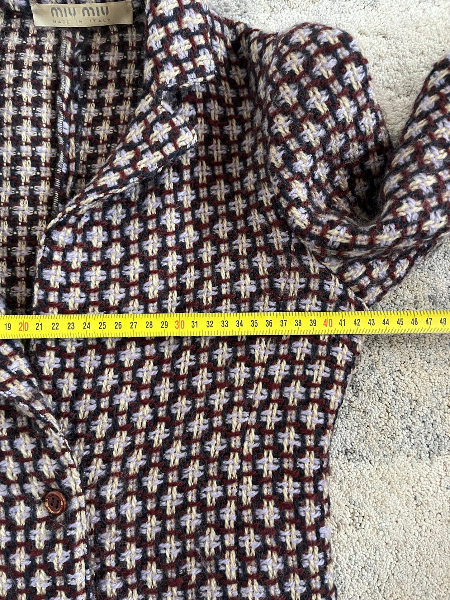 Miu Miu FW2000 wool jacquard blazer