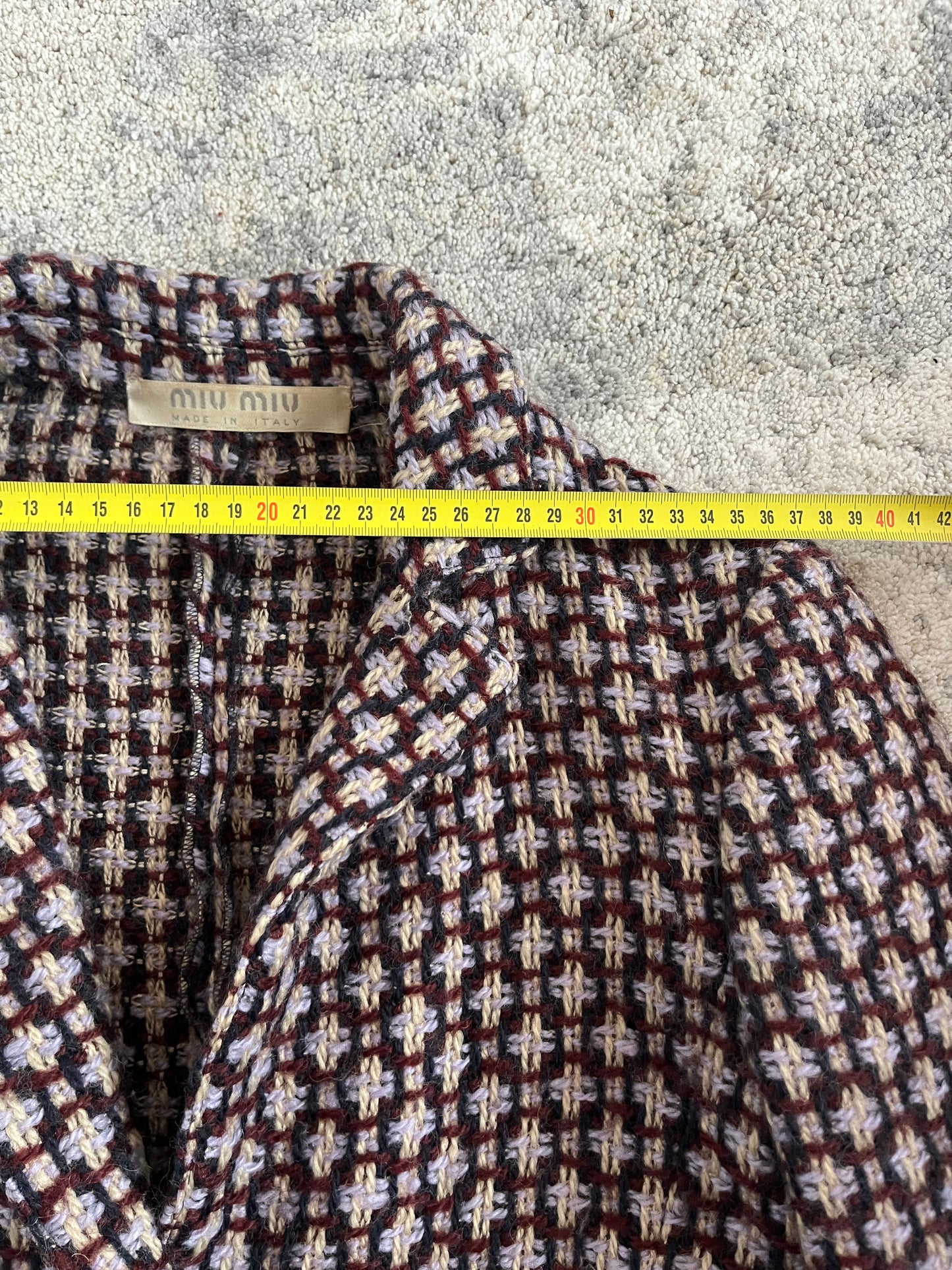 Miu Miu FW2000 wool jacquard blazer