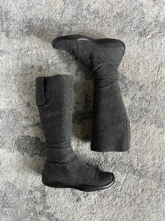 Prada SS1999 wool velcro boots