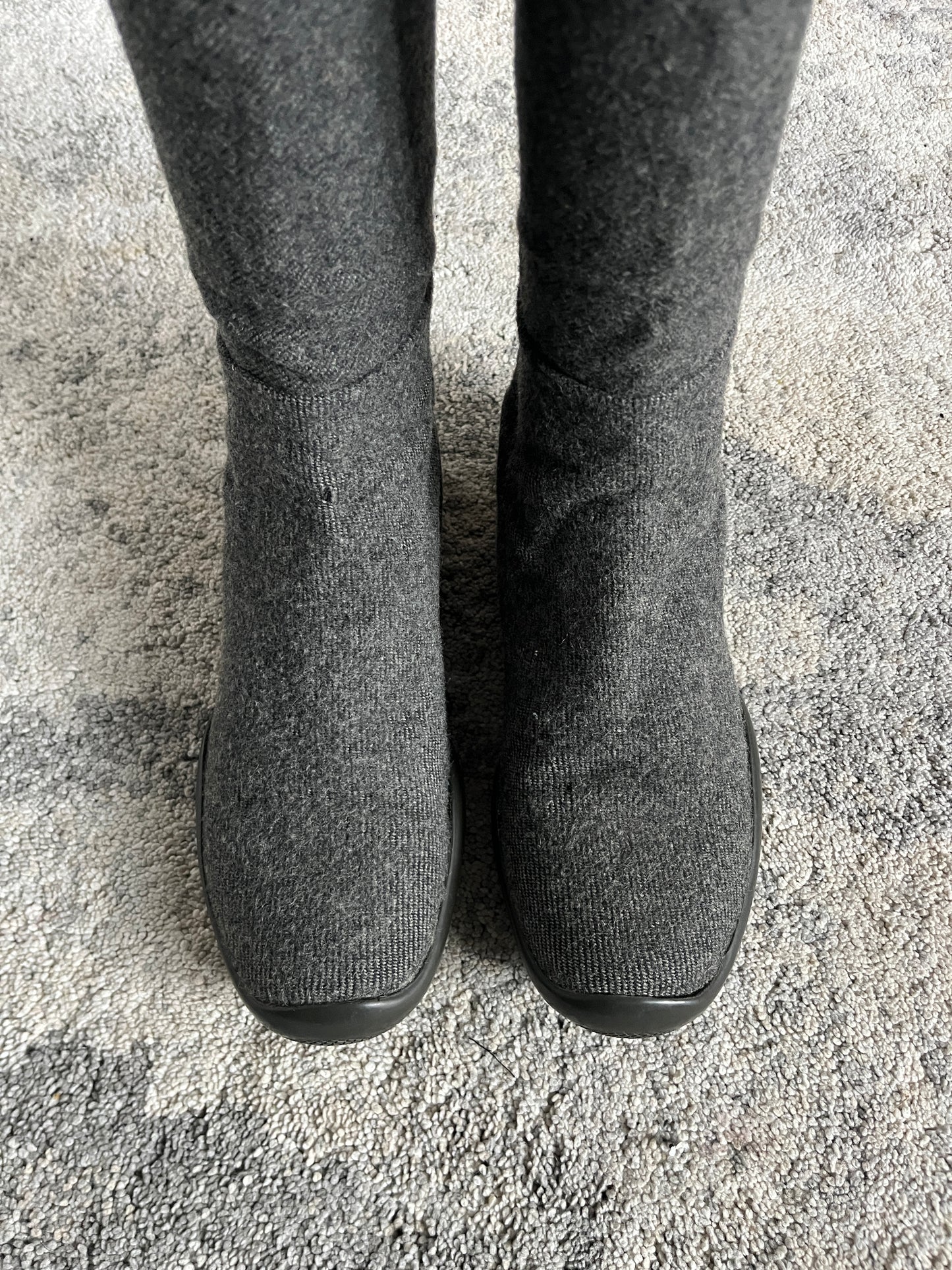 Prada SS1999 wool velcro boots