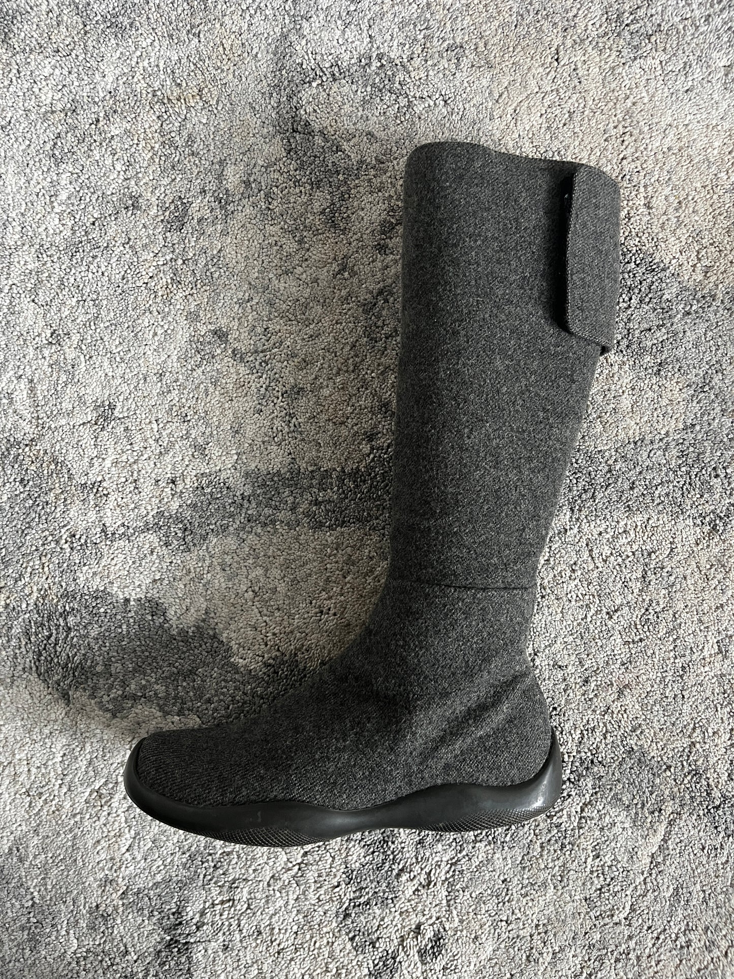 Prada SS1999 wool velcro boots