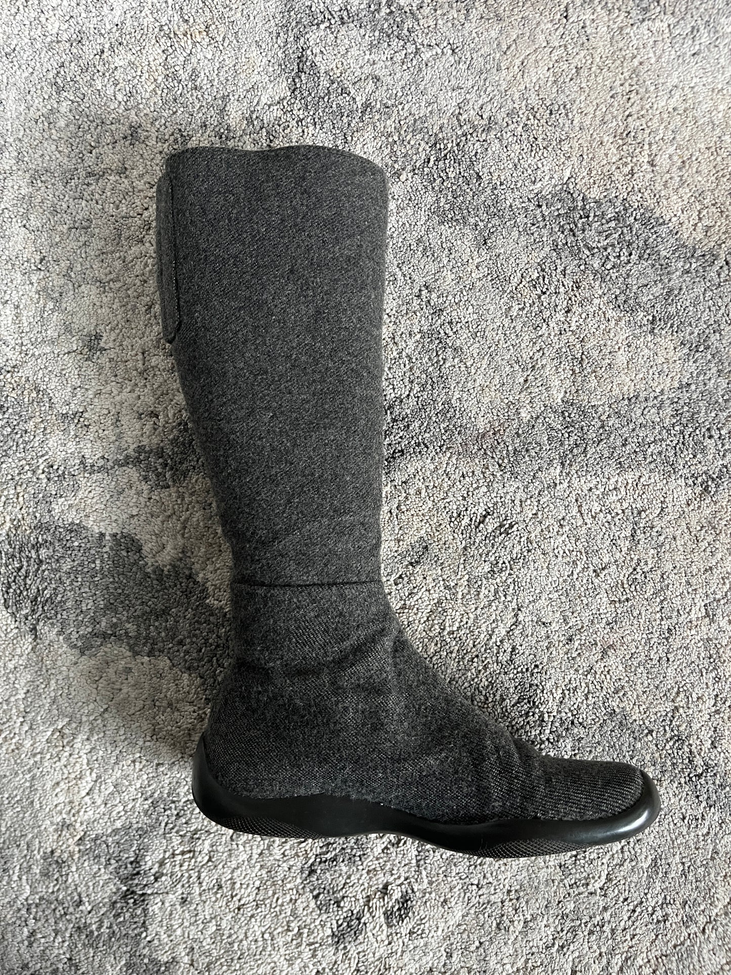 Prada SS1999 wool velcro boots
