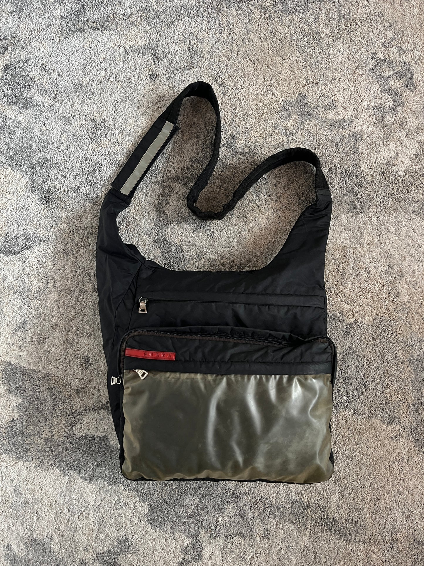 Prada SS1999 nylon & latex crossbody bag