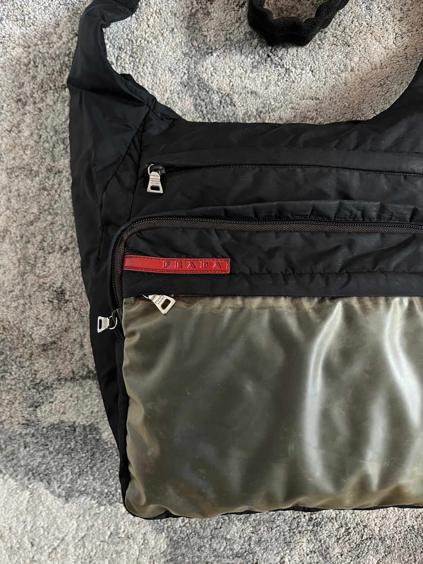 Prada SS1999 nylon & latex crossbody bag