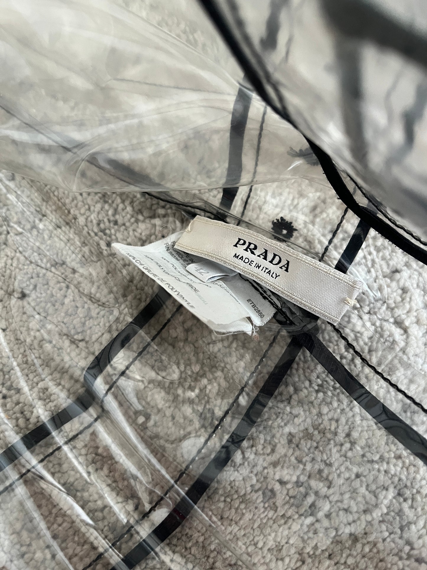 Prada FW2002 transparent PVC trench