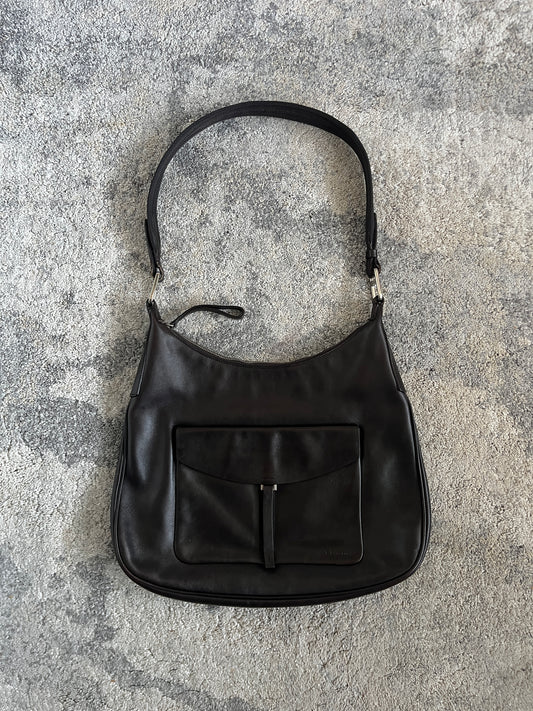 Prada FW1999 brown leather crossbody bag