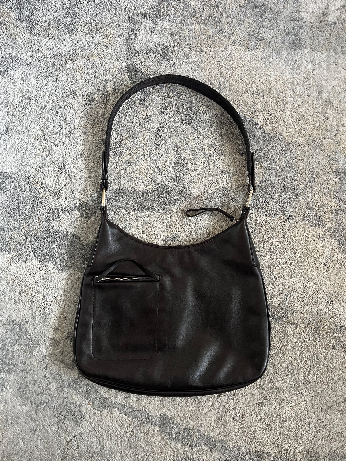 Prada FW1999 brown leather crossbody bag