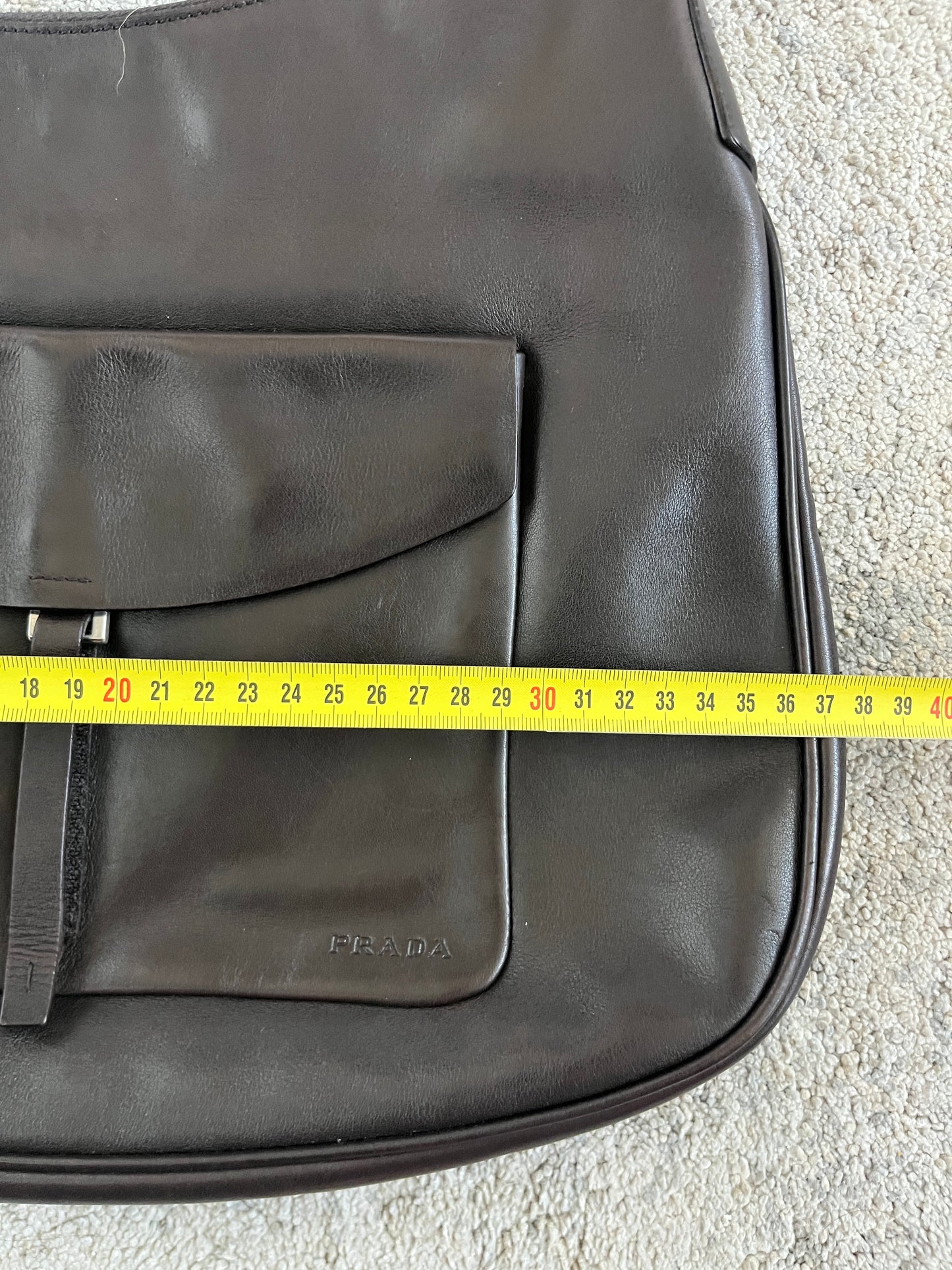 Prada FW1999 brown leather crossbody bag
