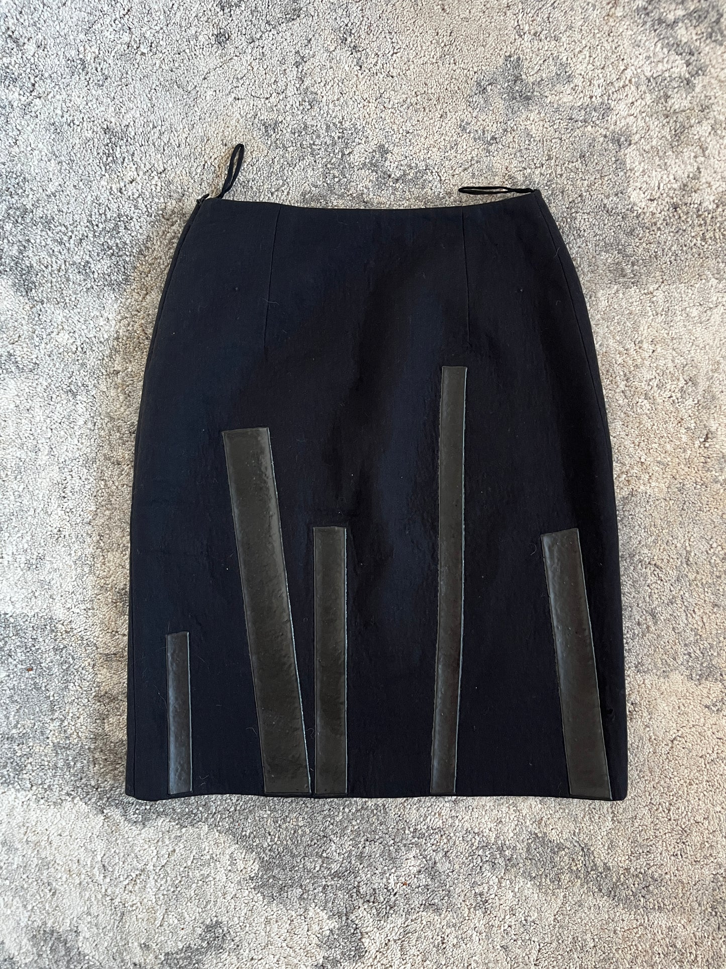 Prada FW1998 wool strap skirt
