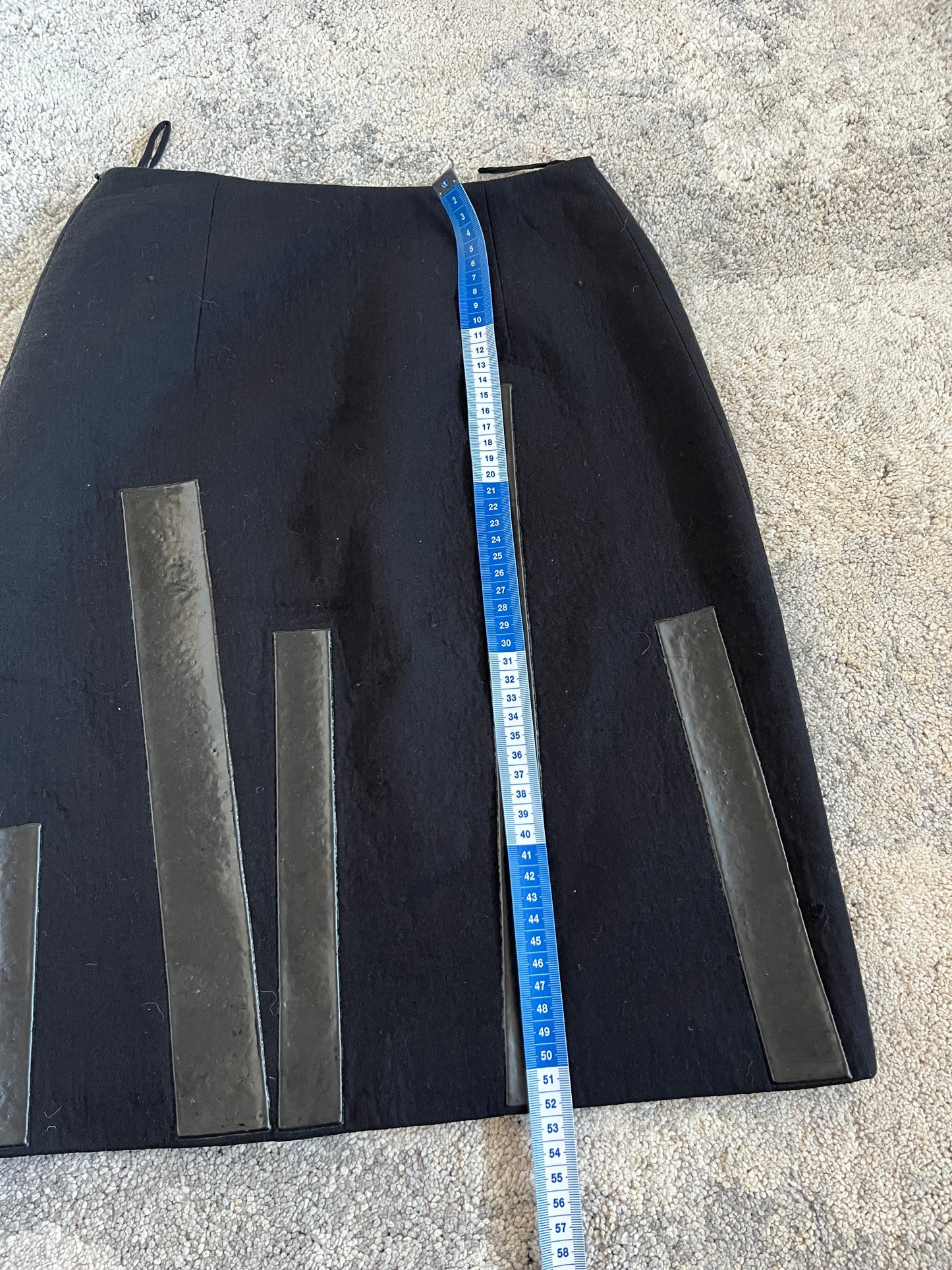 Prada FW1998 wool strap skirt
