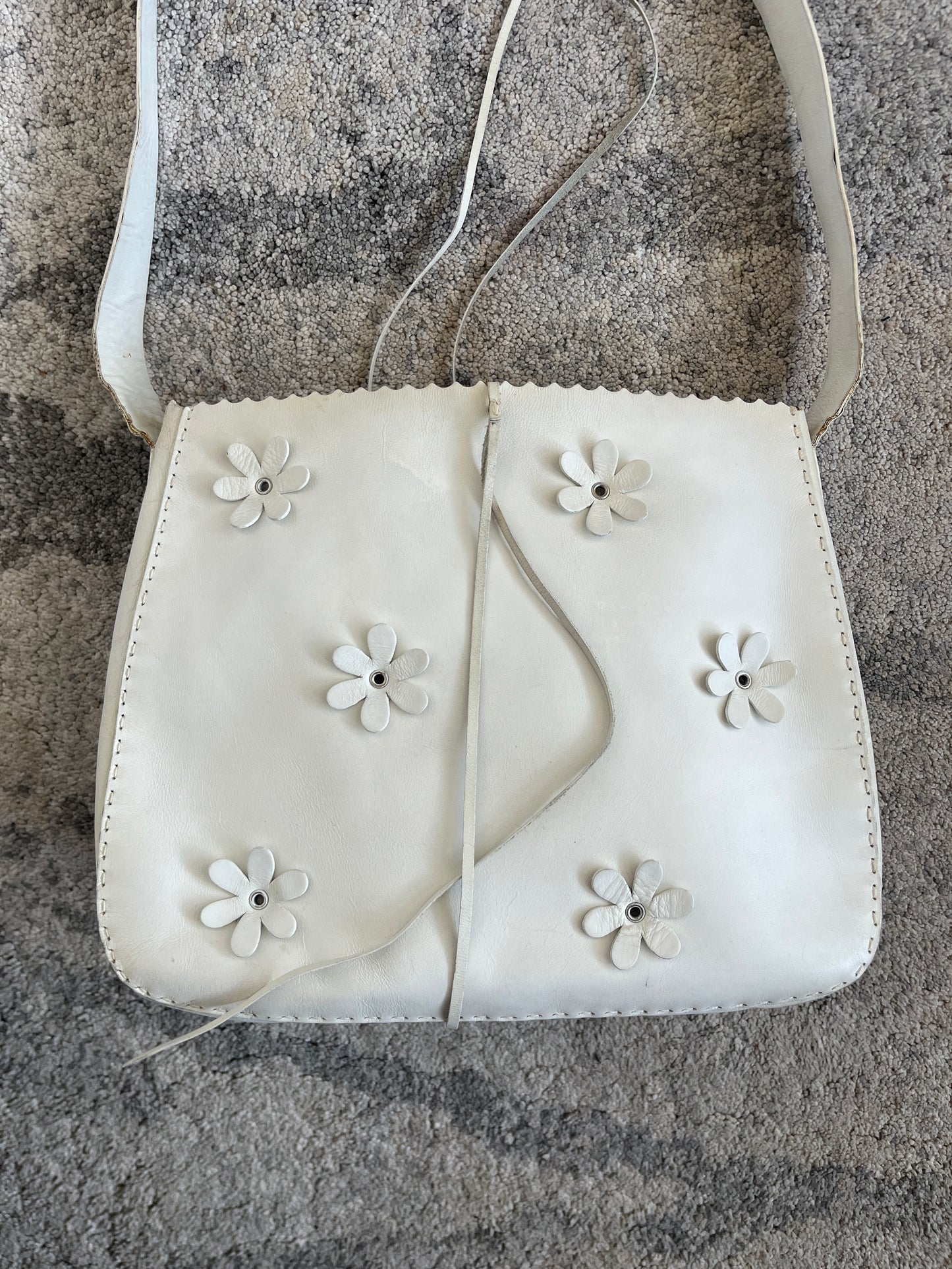 Prada FW1993 leather flowers crossbody bag