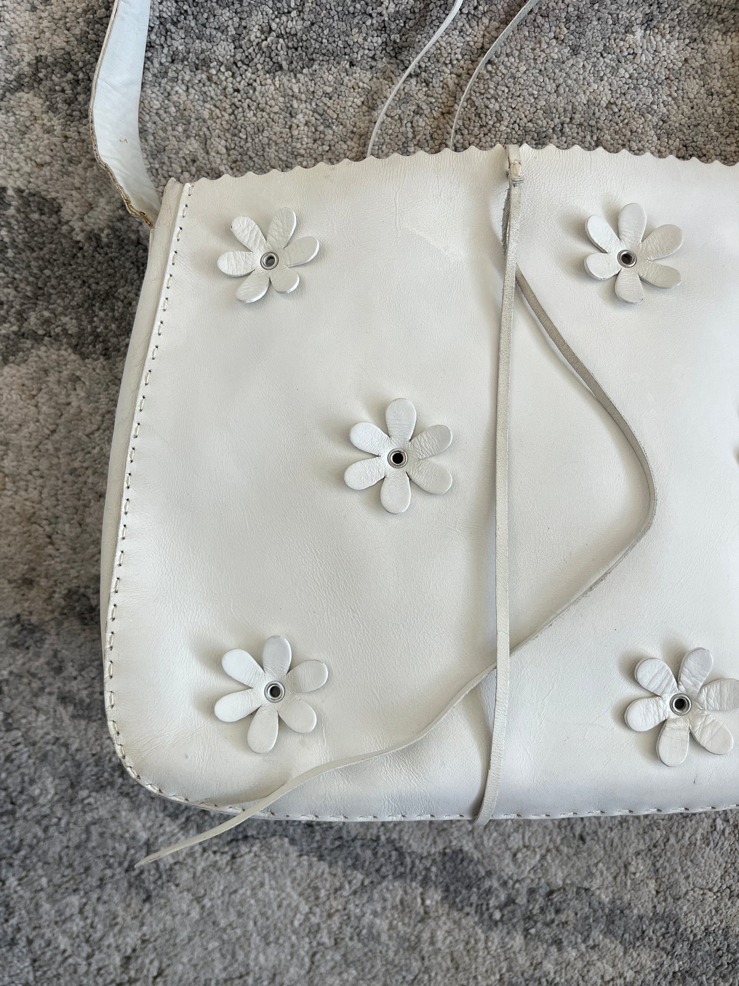 Prada FW1993 leather flowers crossbody bag