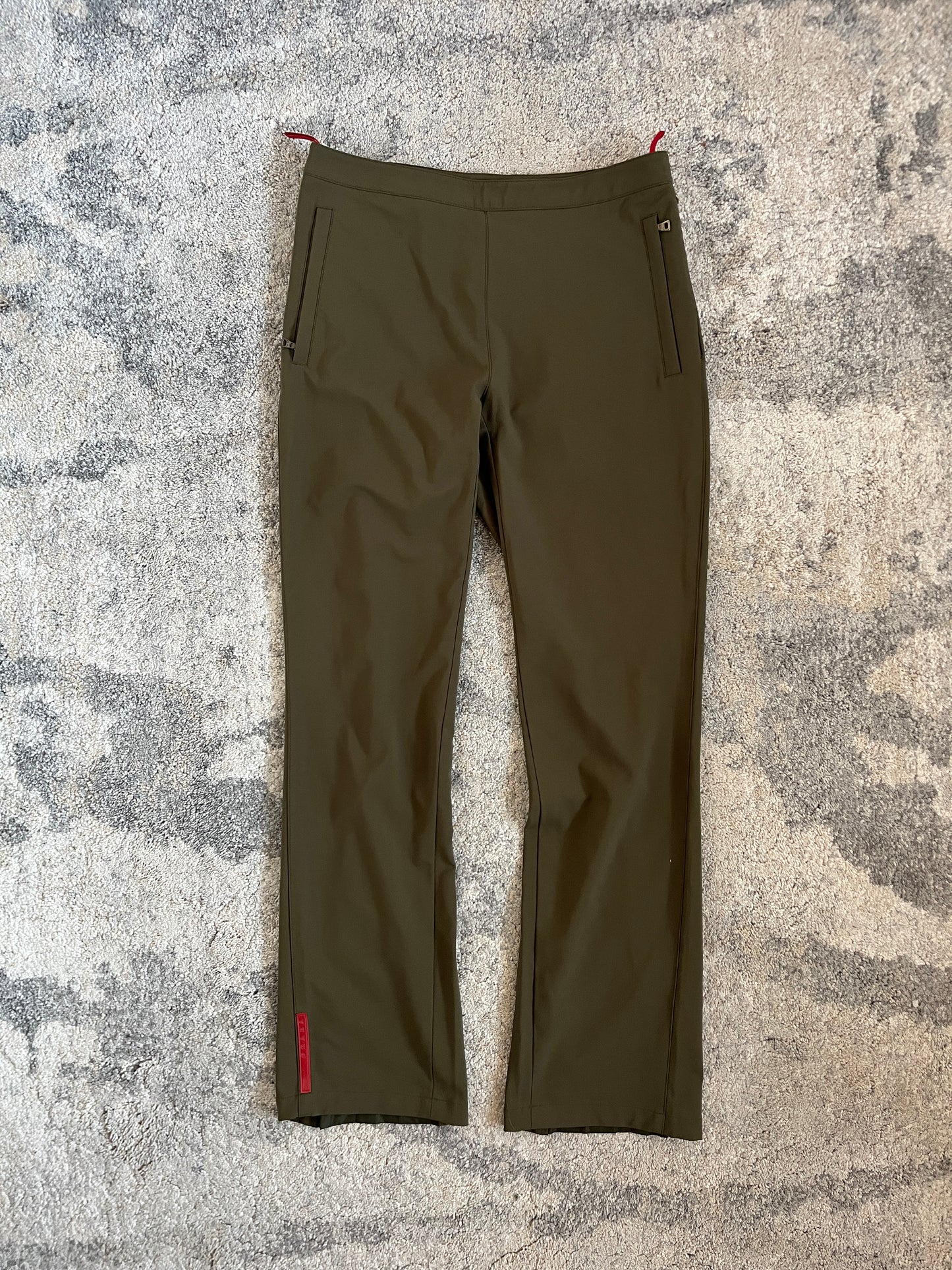 Prada SS1999 linea rossa zip nylon pant