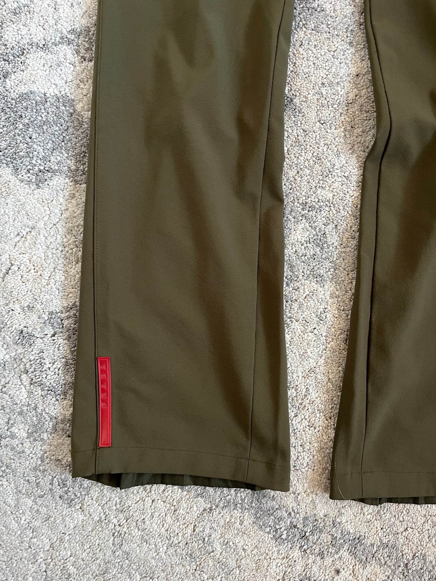 Prada SS1999 linea rossa zip nylon pant