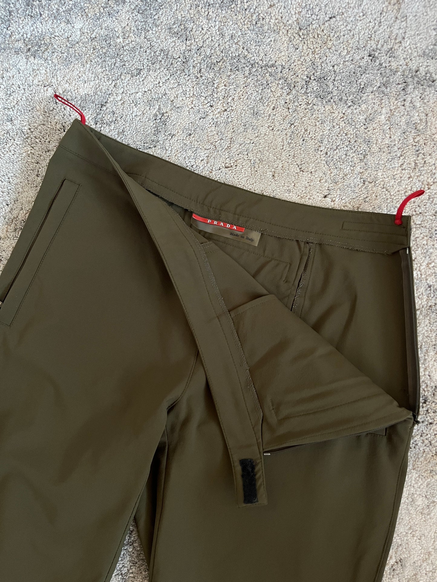 Prada SS1999 linea rossa zip nylon pant
