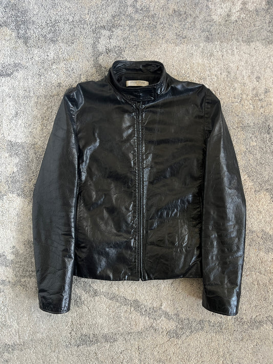 Miu Miu 1999 patent leather jacket