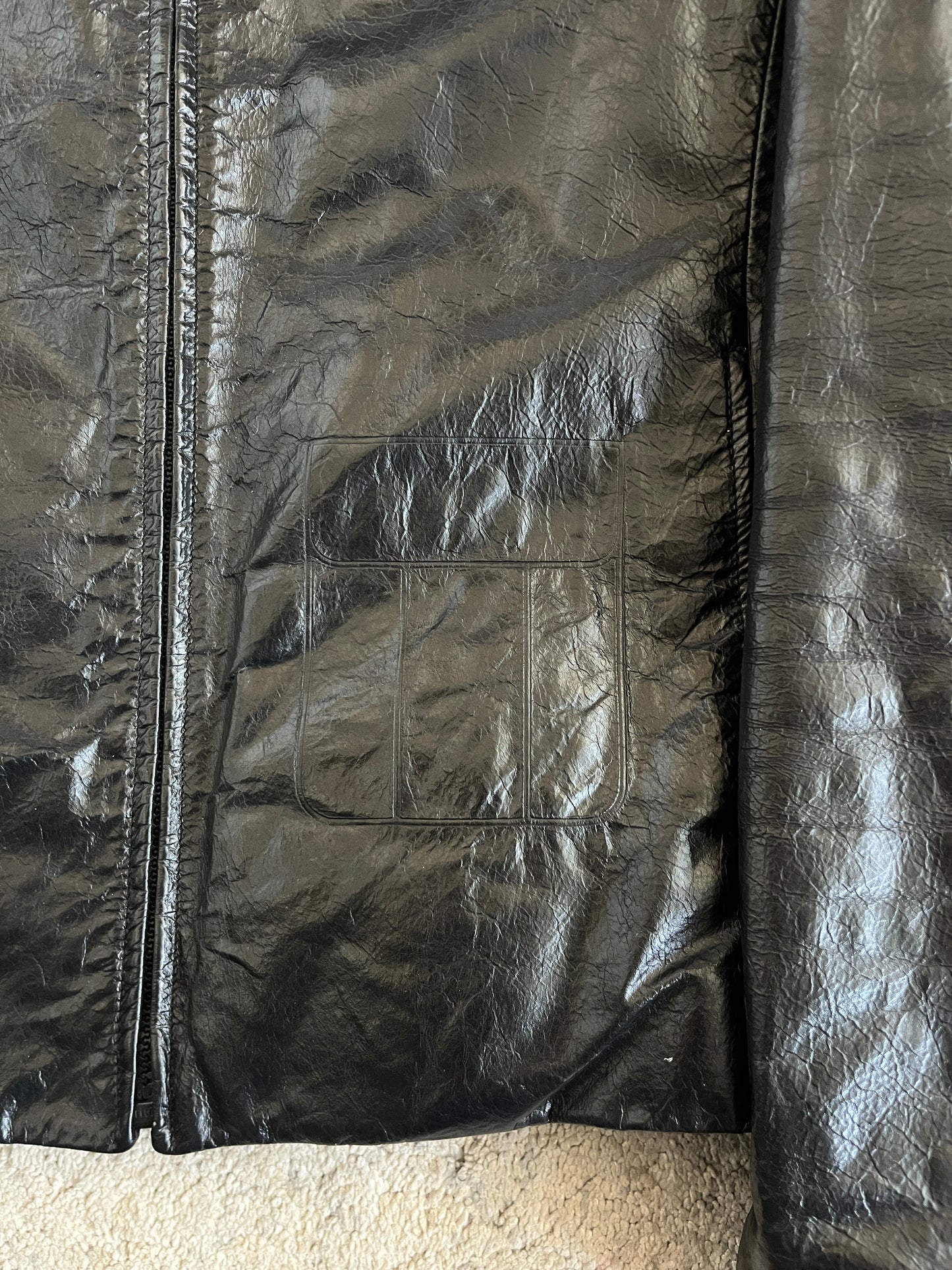 Miu Miu 1999 patent leather jacket
