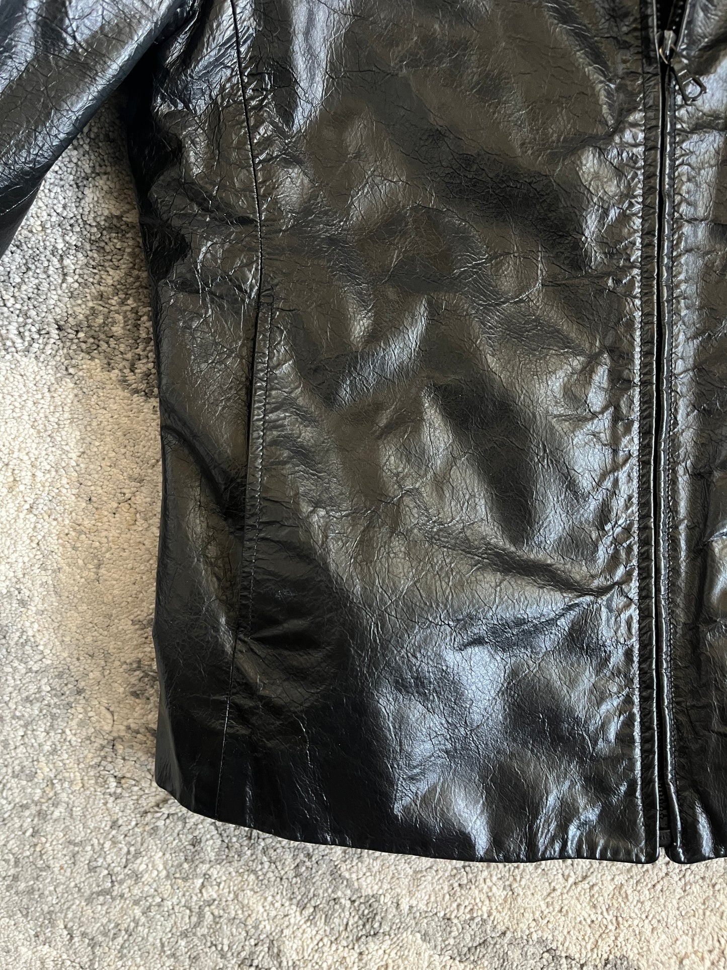 Miu Miu 1999 patent leather jacket
