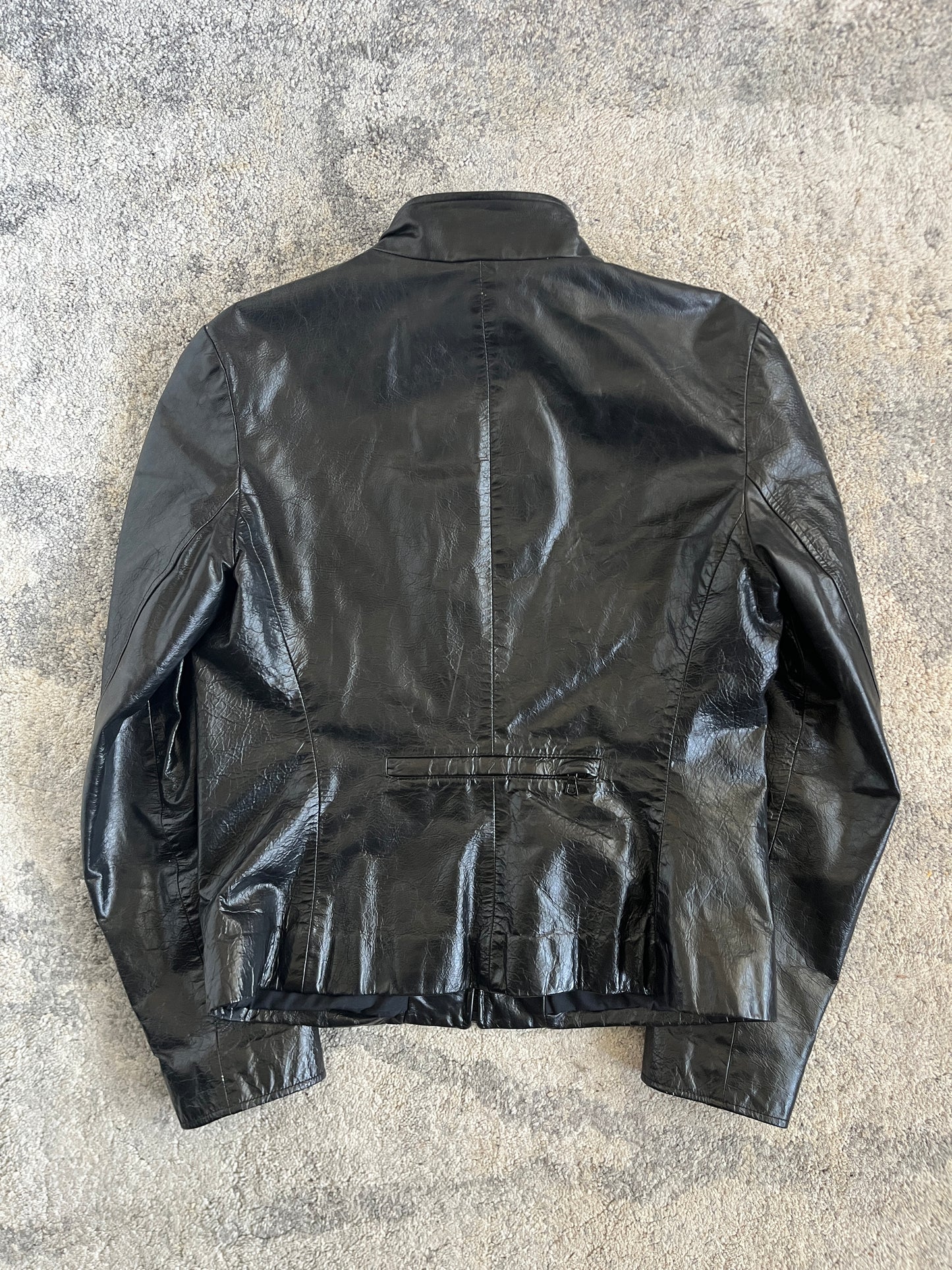Miu Miu 1999 patent leather jacket