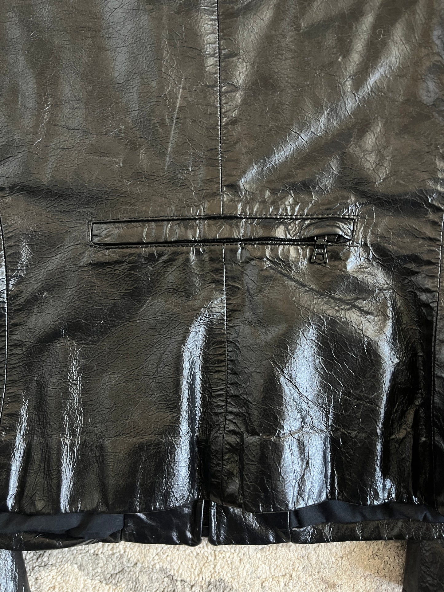 Miu Miu 1999 patent leather jacket