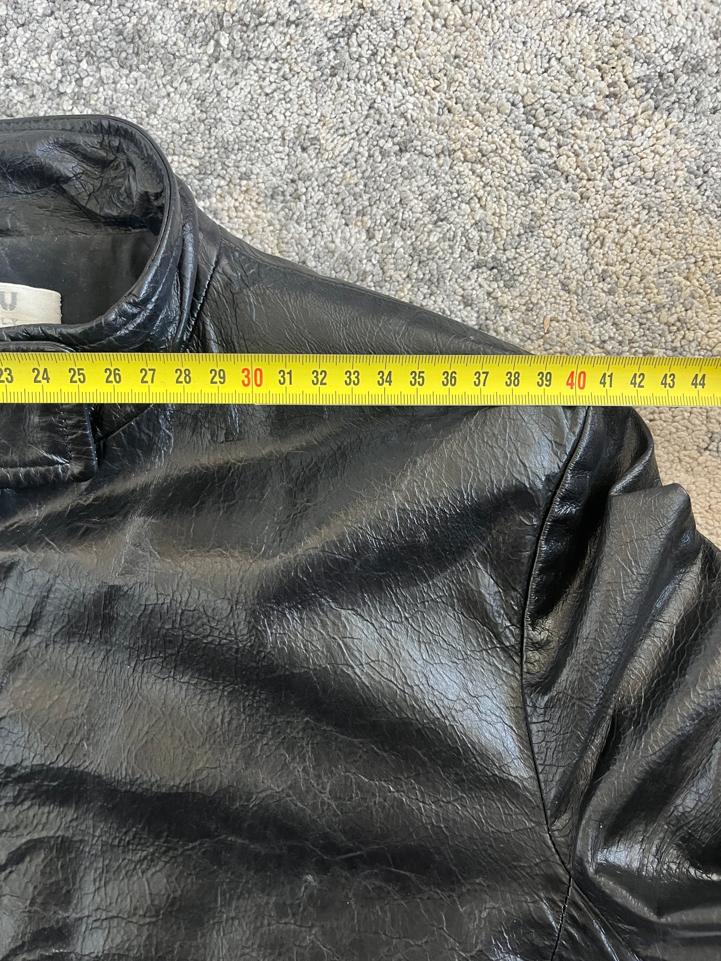Miu Miu 1999 patent leather jacket