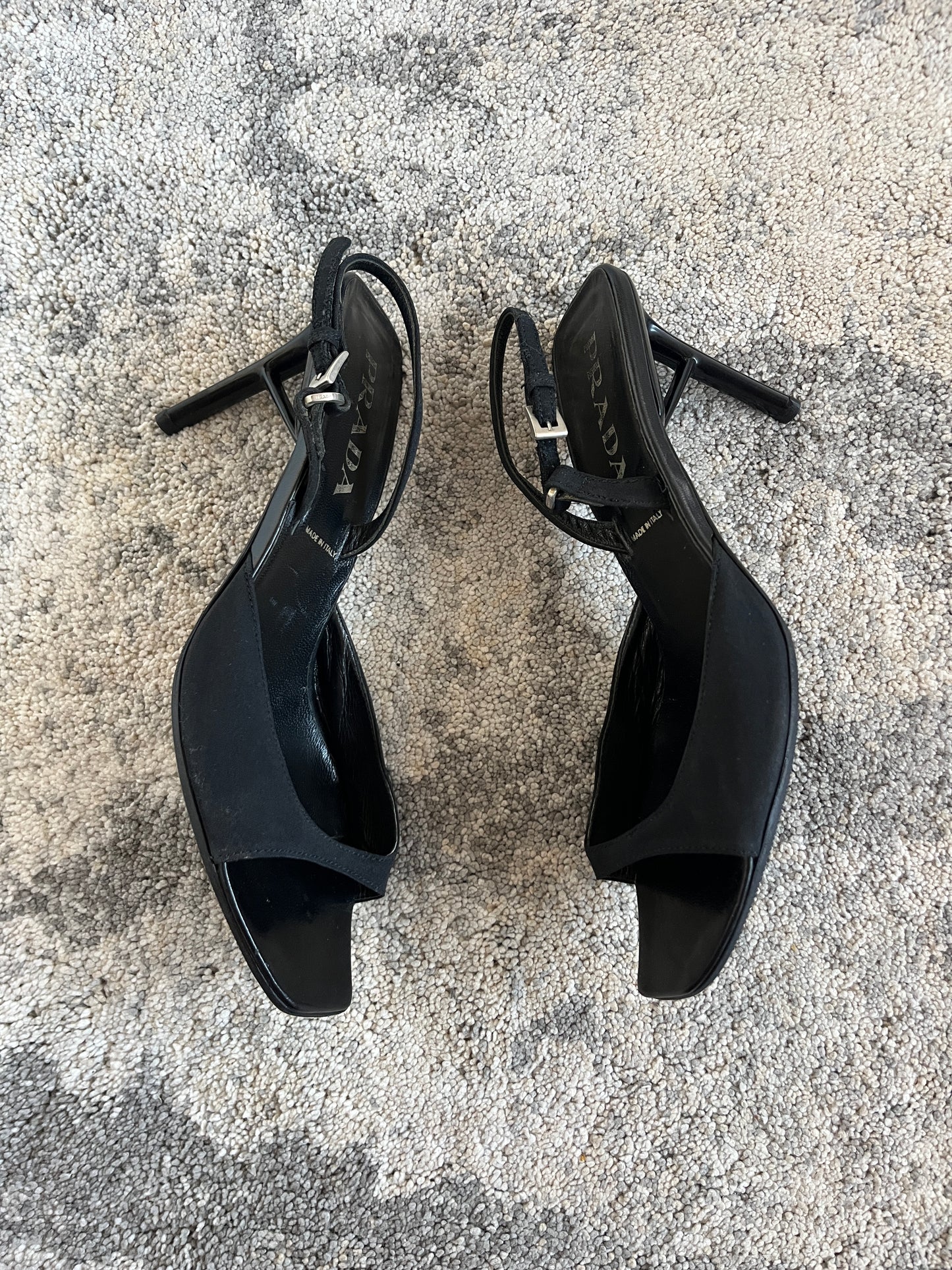 Prada SS2000 silk kitten heels