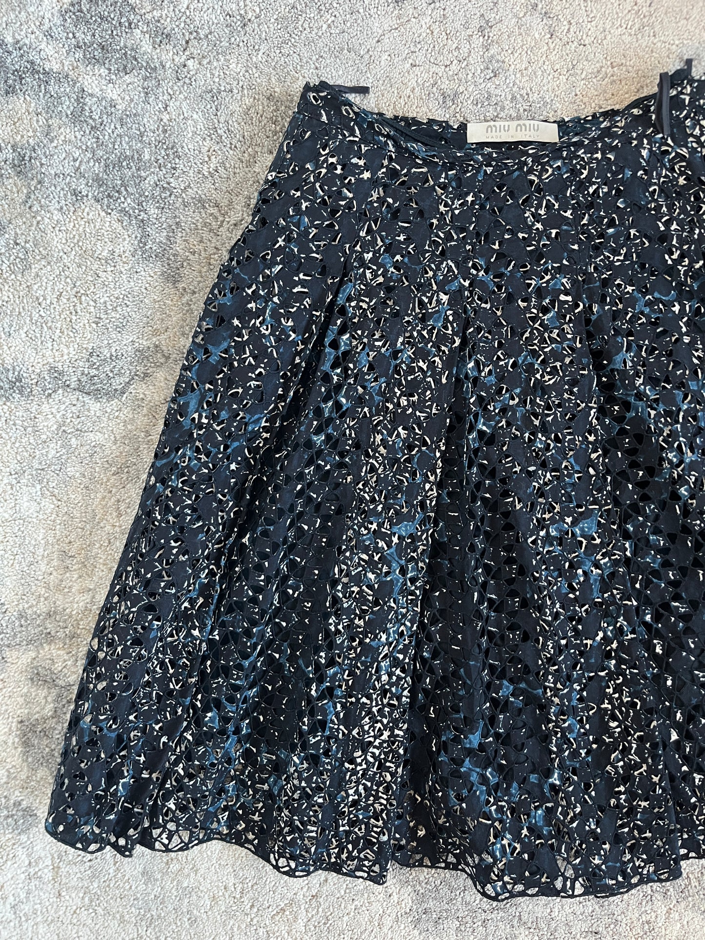 Miu Miu SS2001 perfored skirt