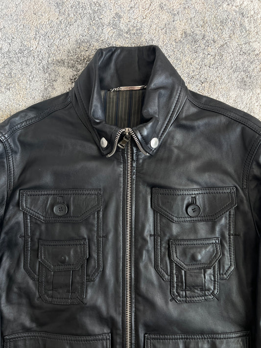 D&G 2000's multipockets leather jacket