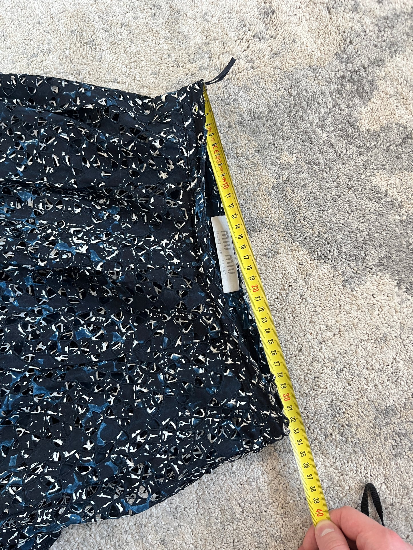 Miu Miu SS2001 perfored skirt