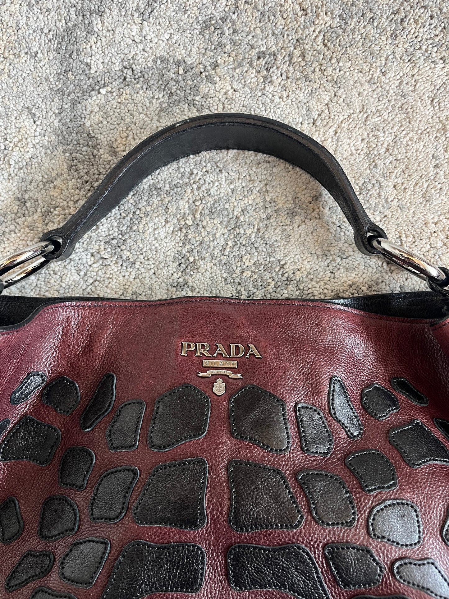 Prada 2010's leather scales patch bag