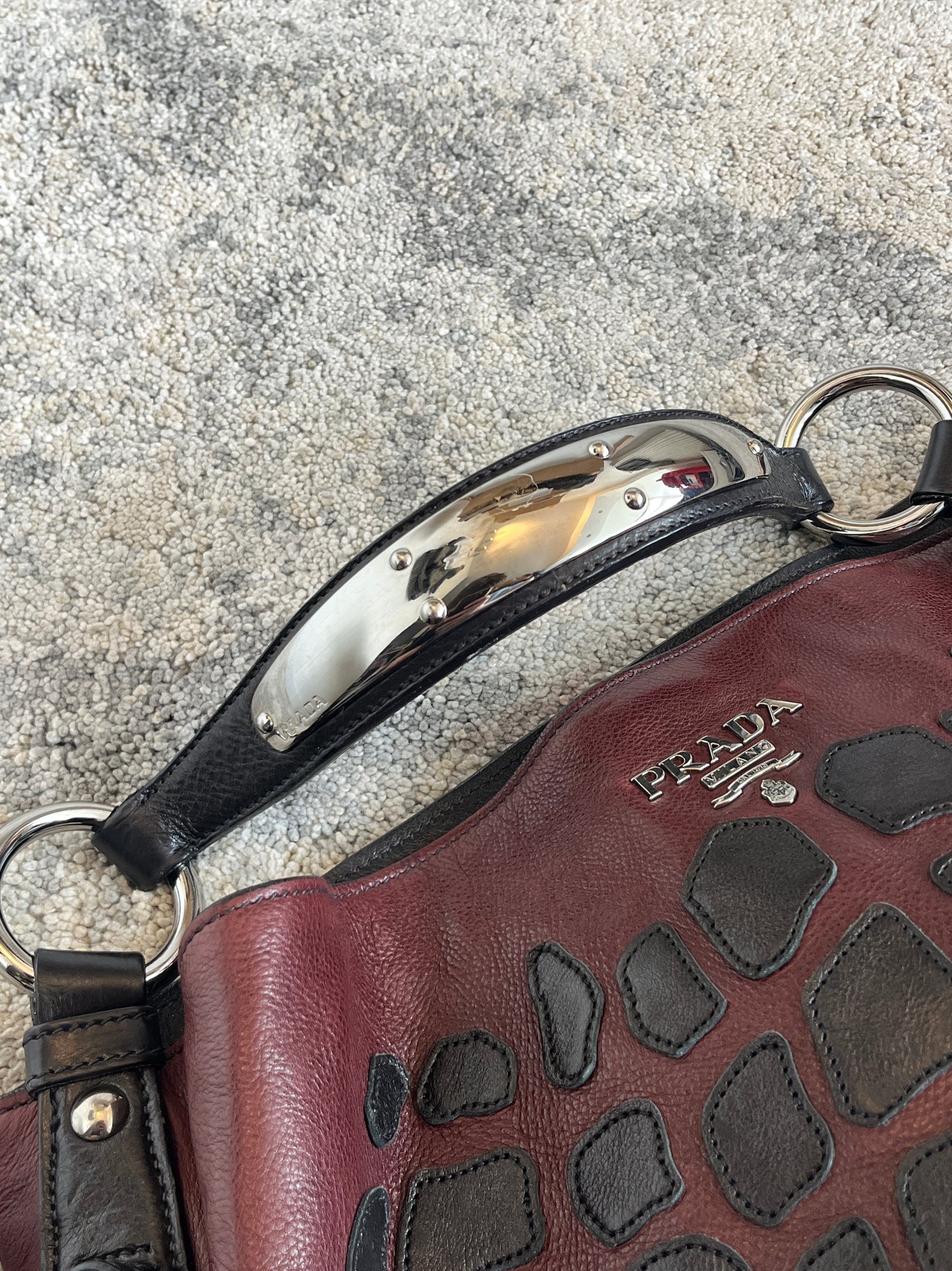 Prada 2010's leather scales patch bag
