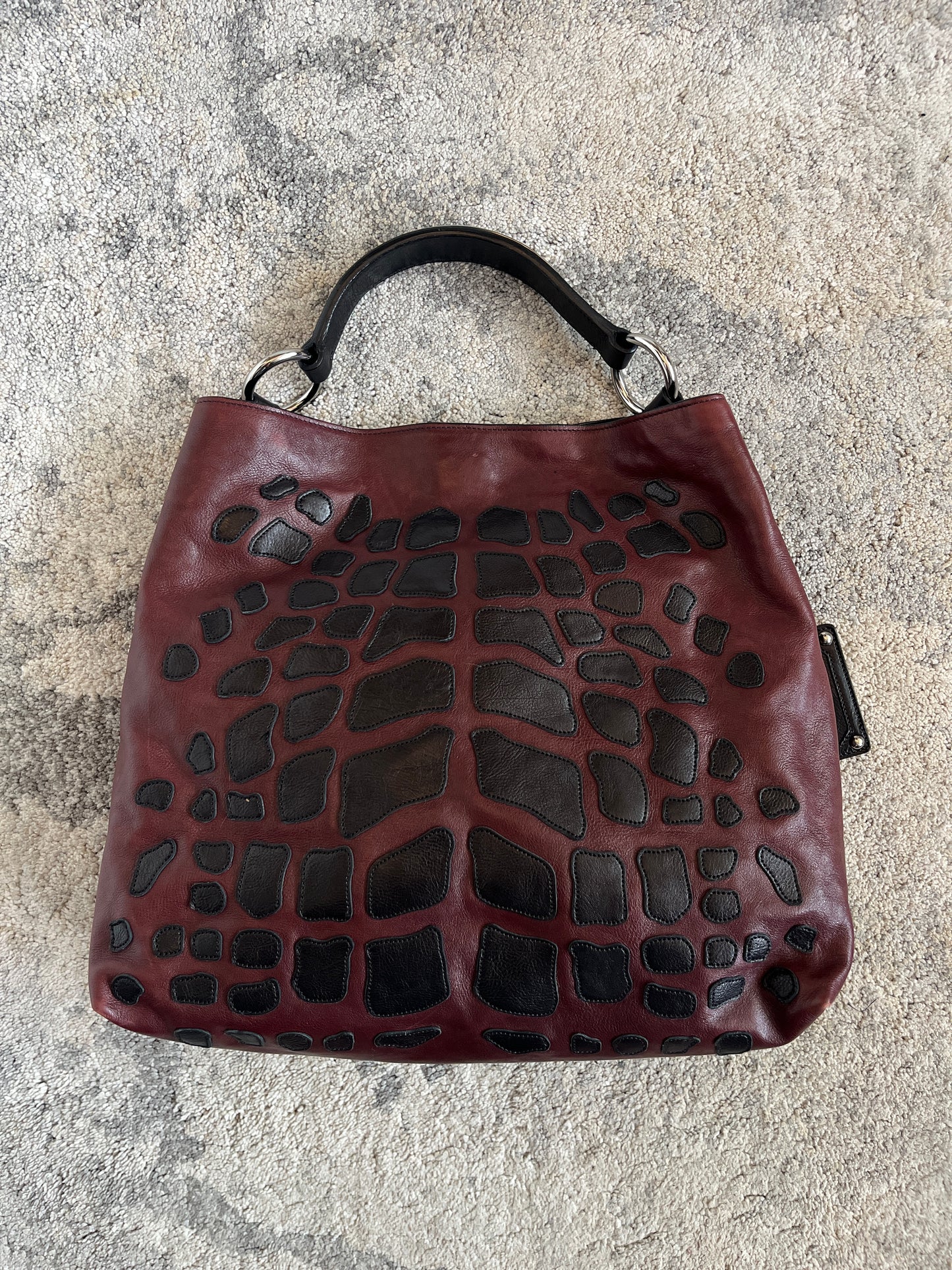 Prada 2010's leather scales patch bag