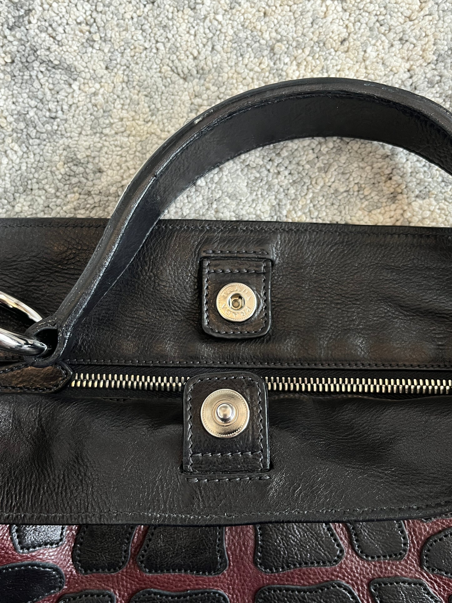 Prada 2010's leather scales patch bag
