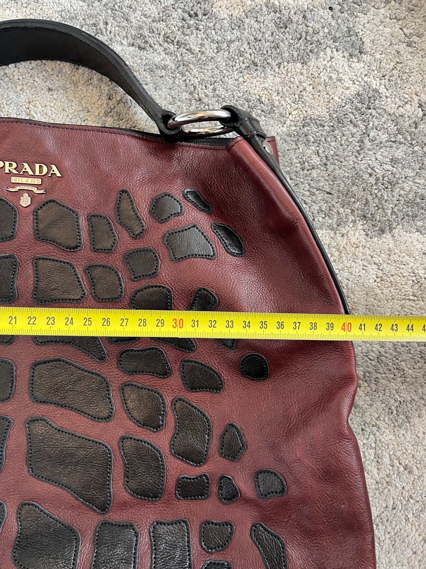 Prada 2010's leather scales patch bag