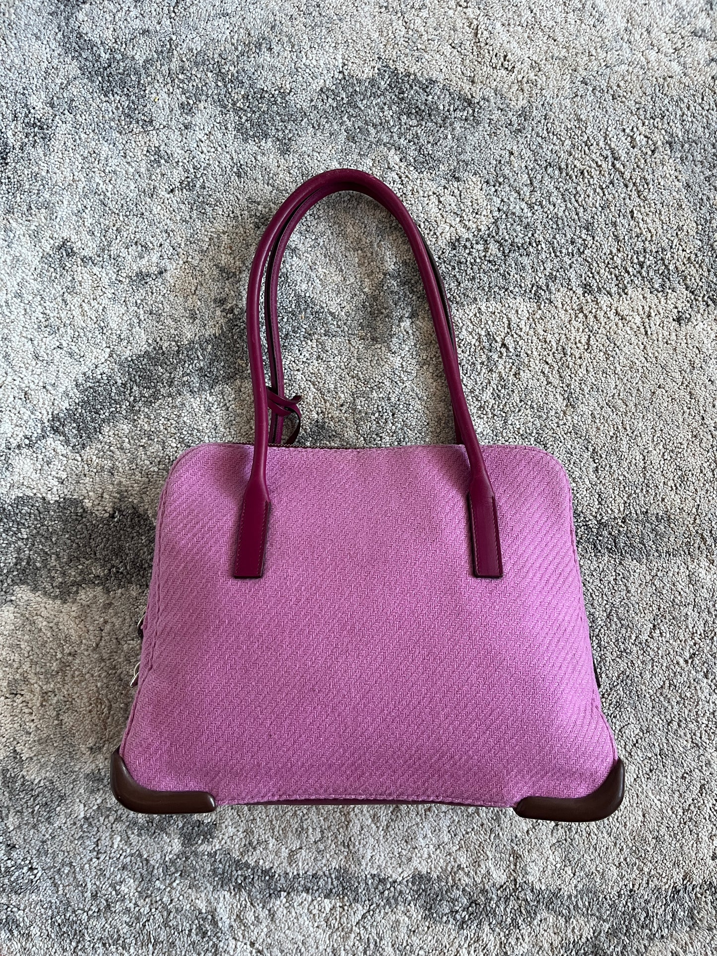 Prada FW1999 wool pink handbag