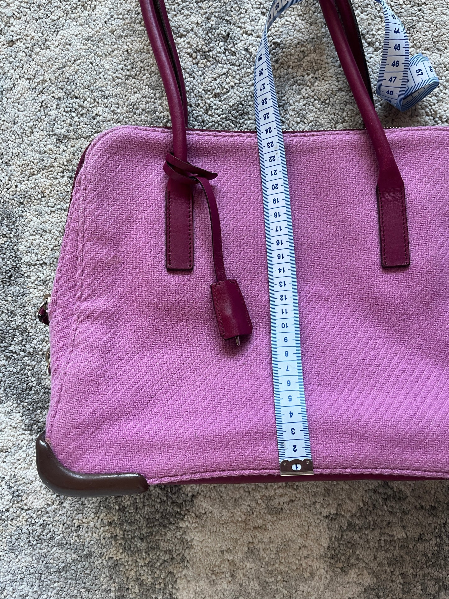 Prada FW1999 wool pink handbag