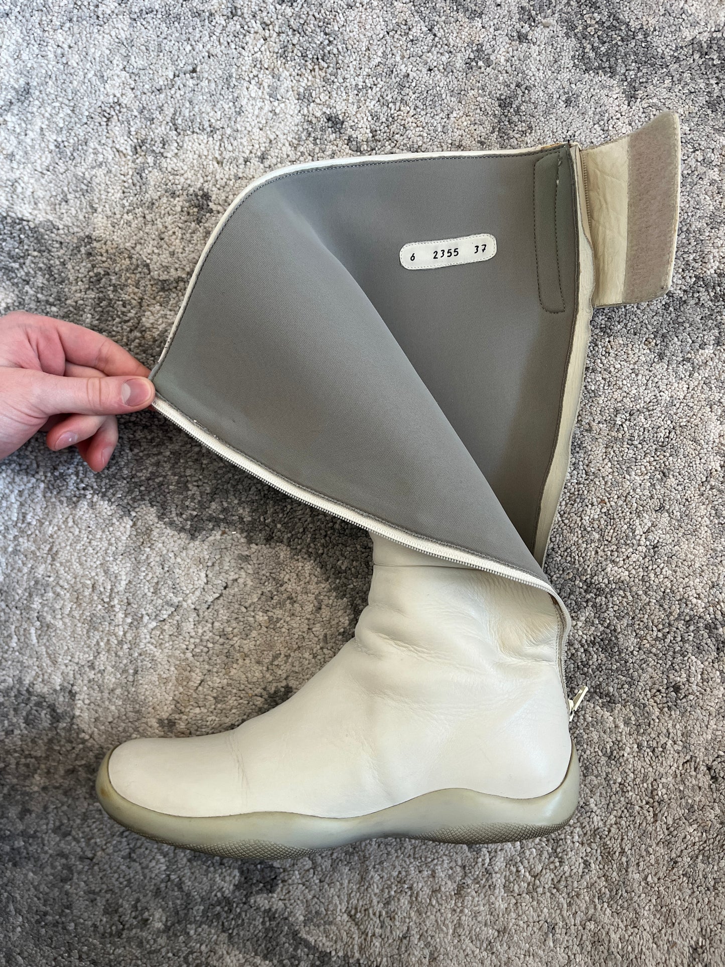 Prada SS1999 runway vibram leather boots