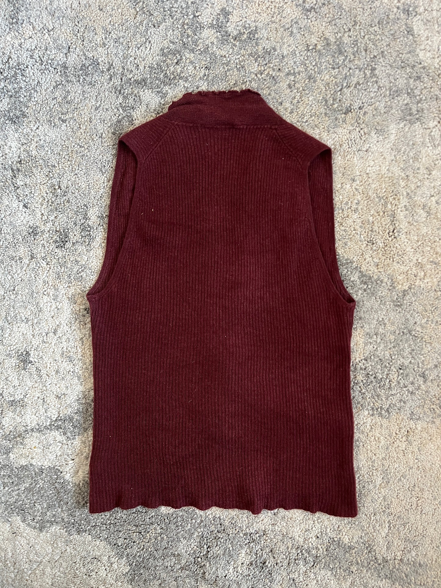 Prada FW1999 middle zip cachemir top