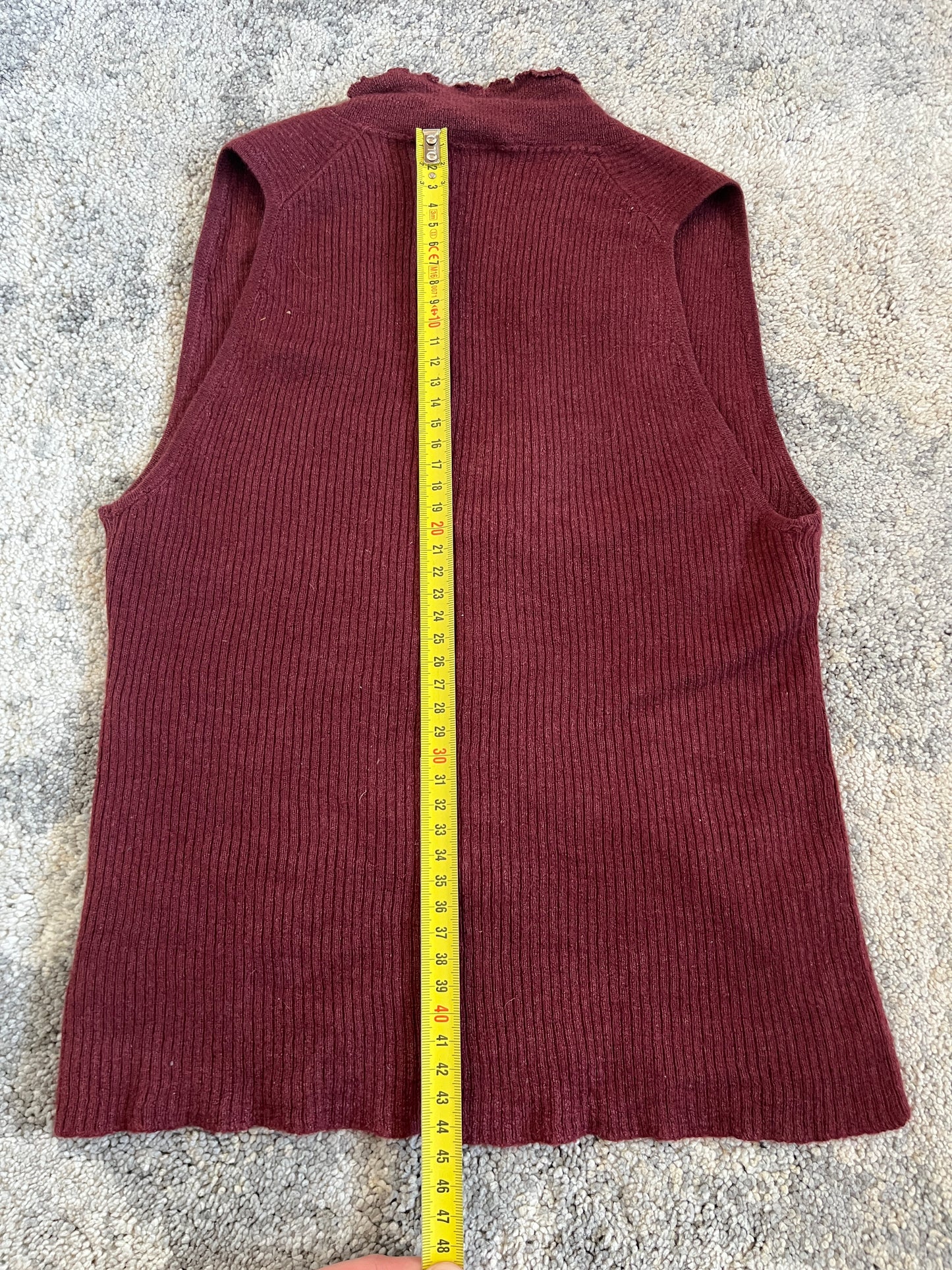 Prada FW1999 middle zip cachemir top