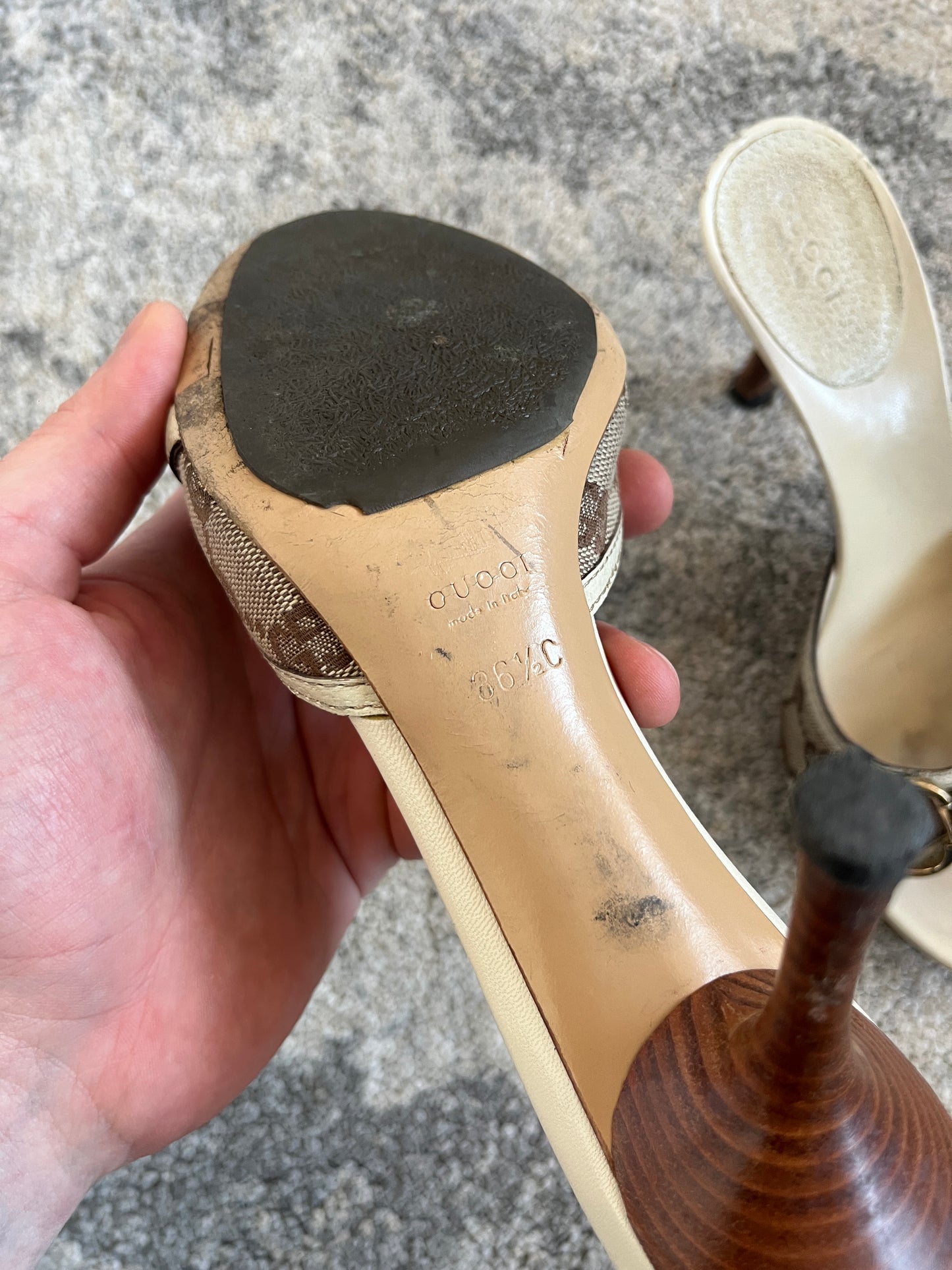 Gucci 2000's bamboo heels mules by Tom Ford
