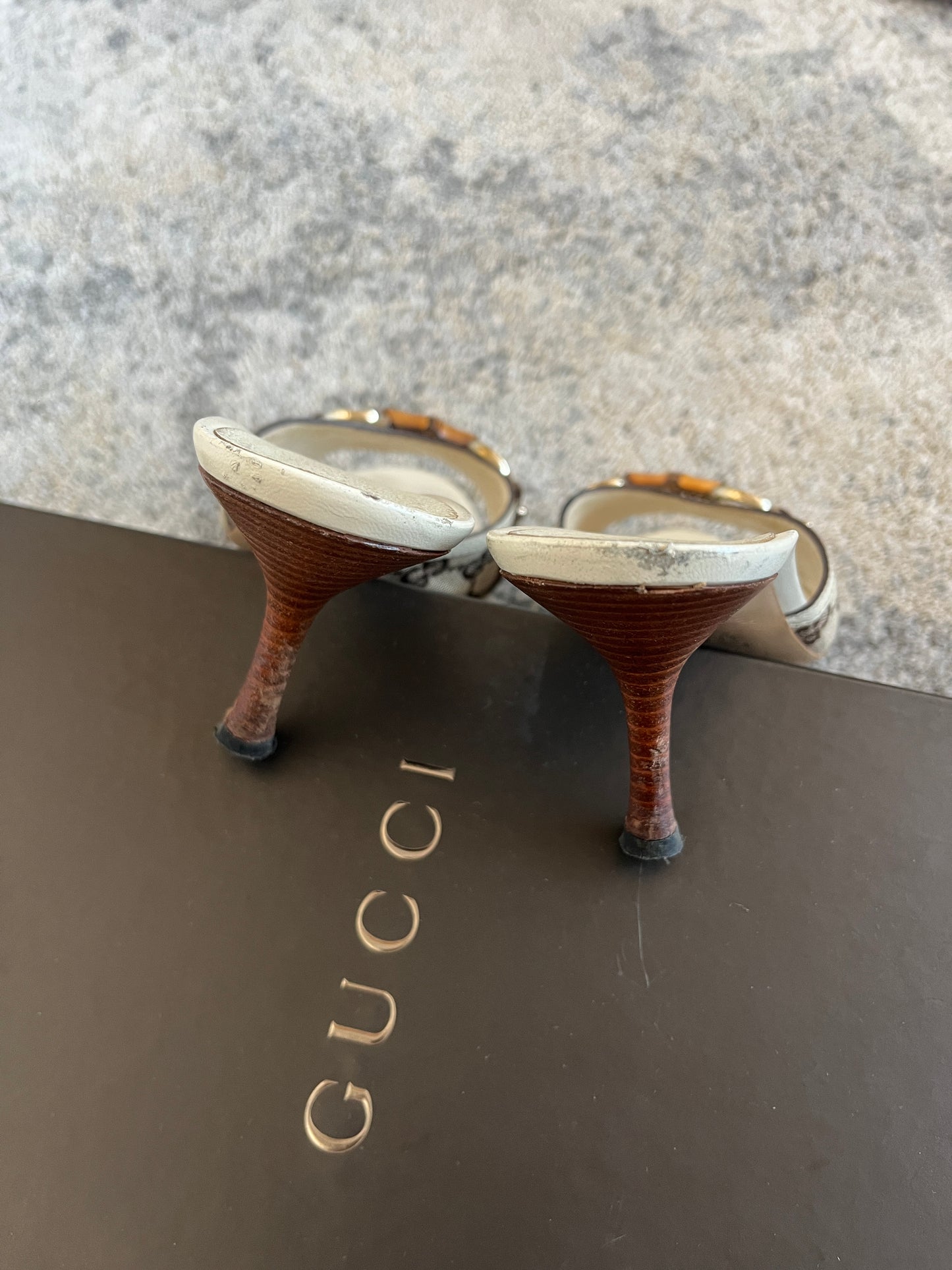 Gucci 2000's bamboo heels mules by Tom Ford