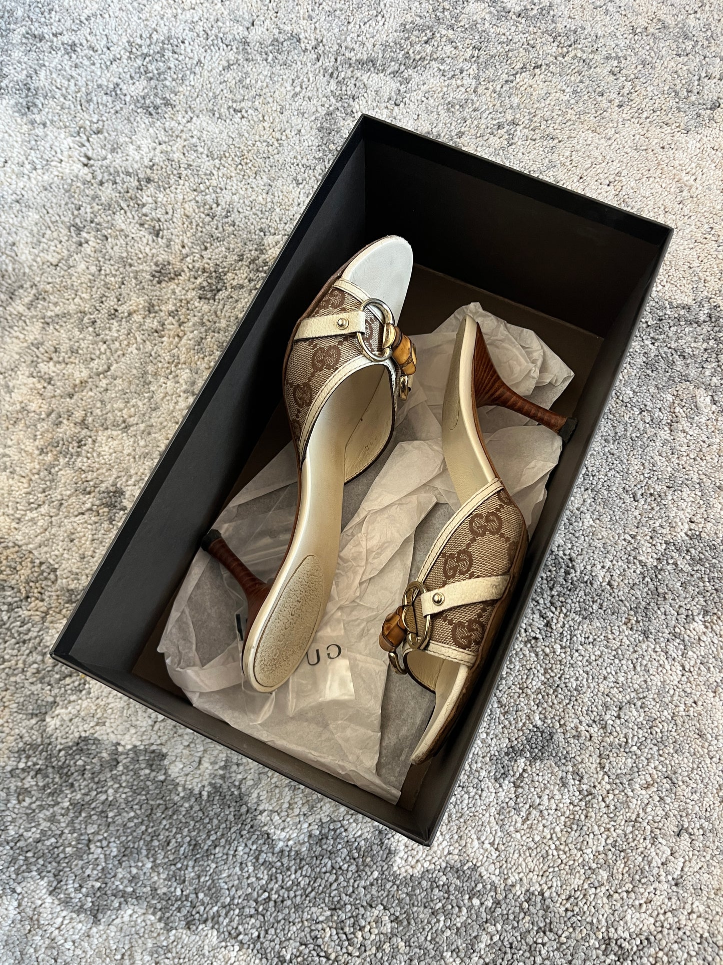 Gucci 2000's bamboo heels mules by Tom Ford