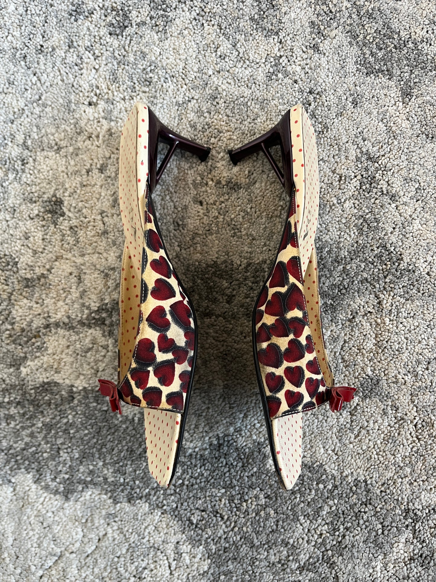 Prada SS2000 silk & leather mules