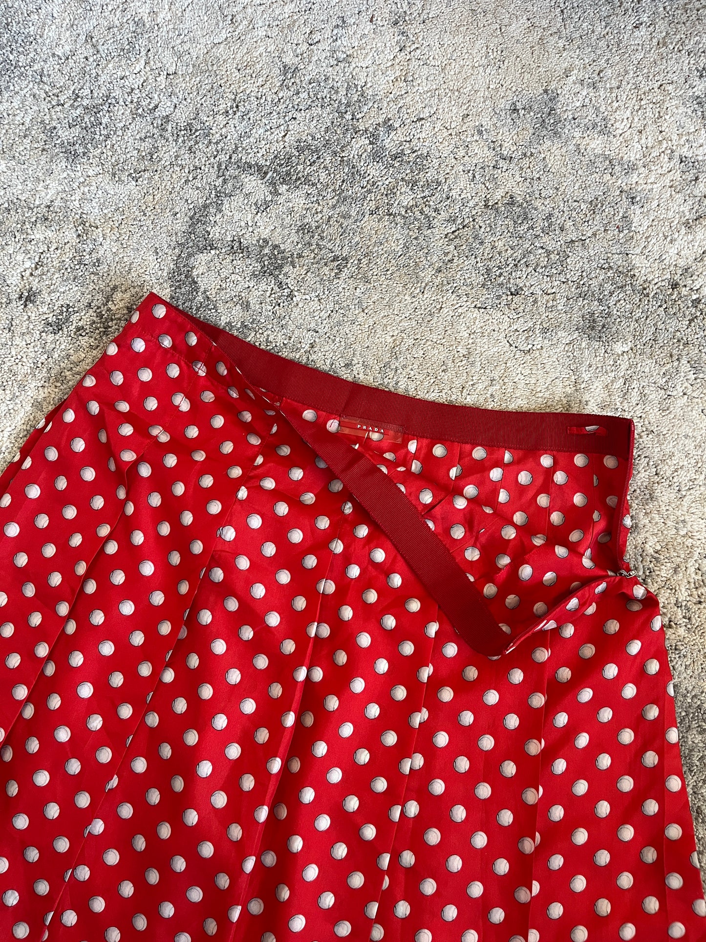 Prada 2000's silk pleated skirt