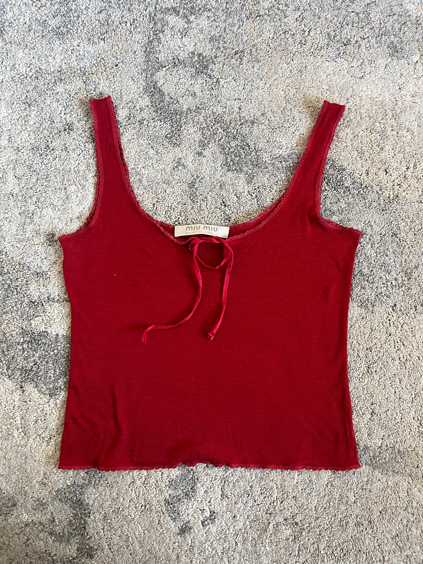 Miu Miu 1990's wool tank top