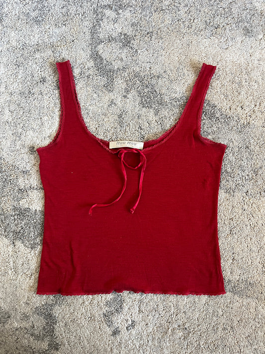 Miu Miu 1990's wool tank top