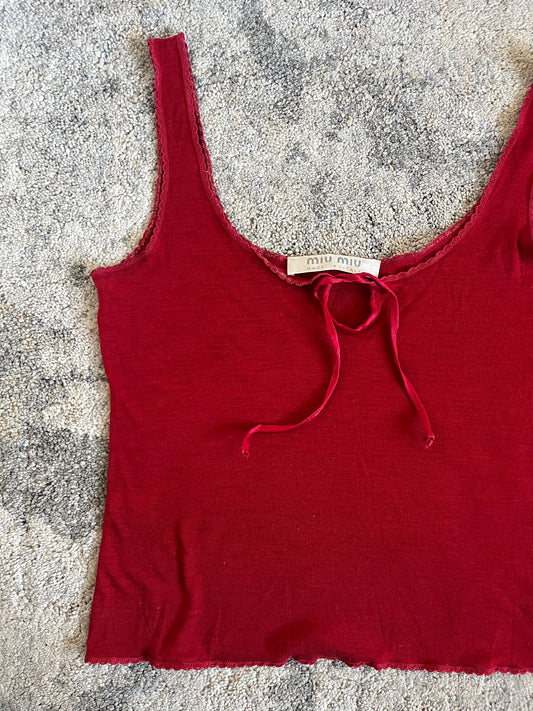 Miu Miu 1990's wool tank top